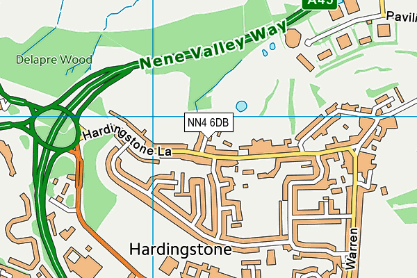 NN4 6DB map - OS VectorMap District (Ordnance Survey)