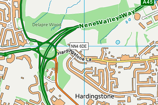 NN4 6DE map - OS VectorMap District (Ordnance Survey)