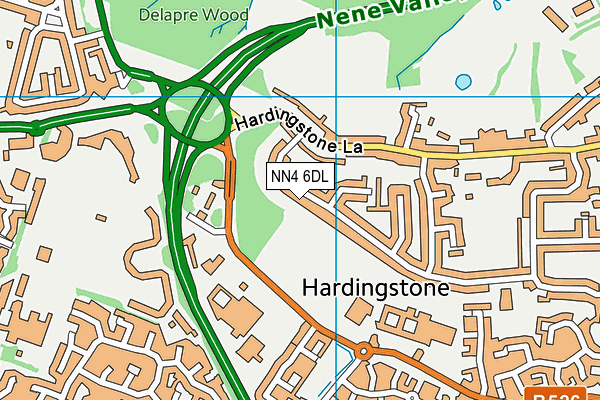 NN4 6DL map - OS VectorMap District (Ordnance Survey)