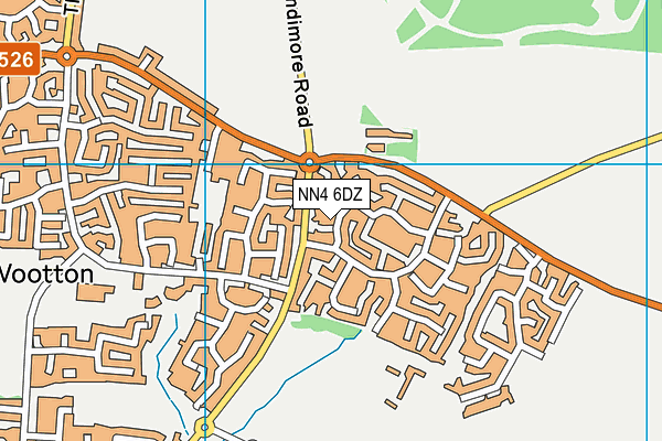 NN4 6DZ map - OS VectorMap District (Ordnance Survey)