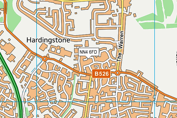 NN4 6FD map - OS VectorMap District (Ordnance Survey)