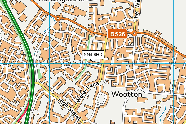 NN4 6HD map - OS VectorMap District (Ordnance Survey)