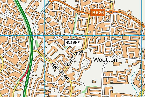 NN4 6HF map - OS VectorMap District (Ordnance Survey)