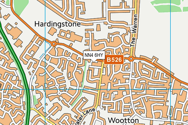 NN4 6HY map - OS VectorMap District (Ordnance Survey)
