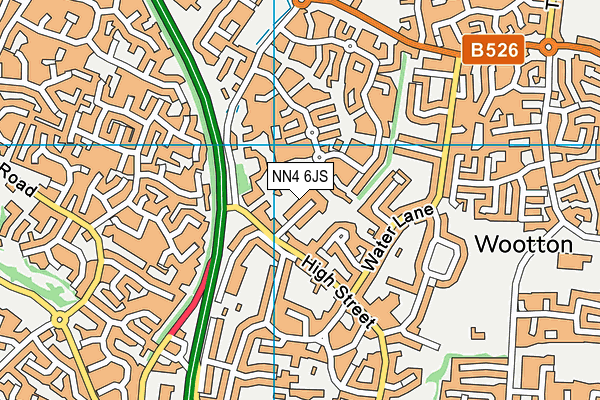 NN4 6JS map - OS VectorMap District (Ordnance Survey)