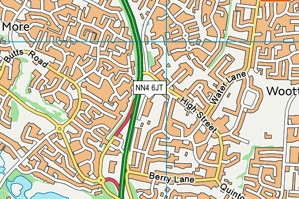 NN4 6JT map - OS VectorMap District (Ordnance Survey)