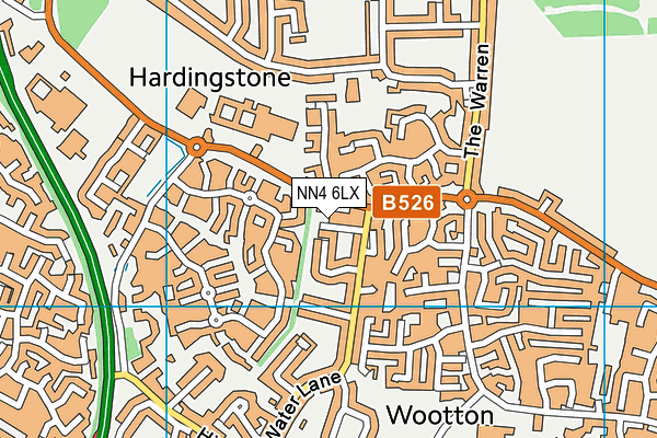 NN4 6LX map - OS VectorMap District (Ordnance Survey)