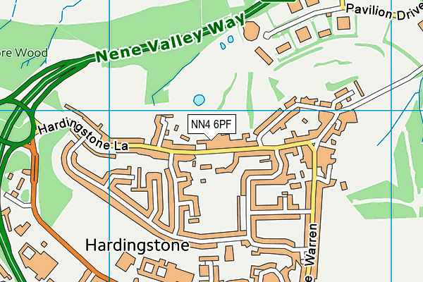 NN4 6PF map - OS VectorMap District (Ordnance Survey)