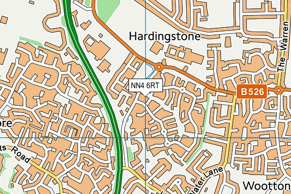 NN4 6RT map - OS VectorMap District (Ordnance Survey)