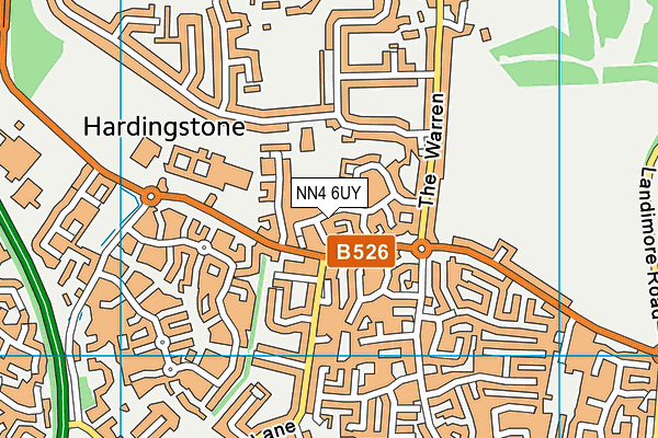NN4 6UY map - OS VectorMap District (Ordnance Survey)