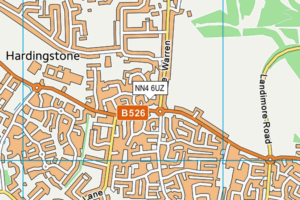 NN4 6UZ map - OS VectorMap District (Ordnance Survey)