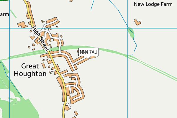 NN4 7AU map - OS VectorMap District (Ordnance Survey)