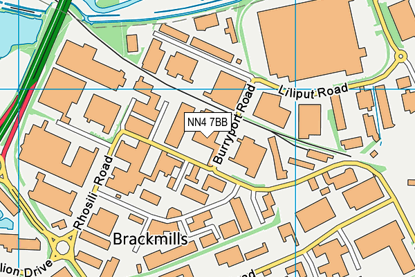 NN4 7BB map - OS VectorMap District (Ordnance Survey)