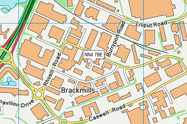 NN4 7BE map - OS VectorMap District (Ordnance Survey)