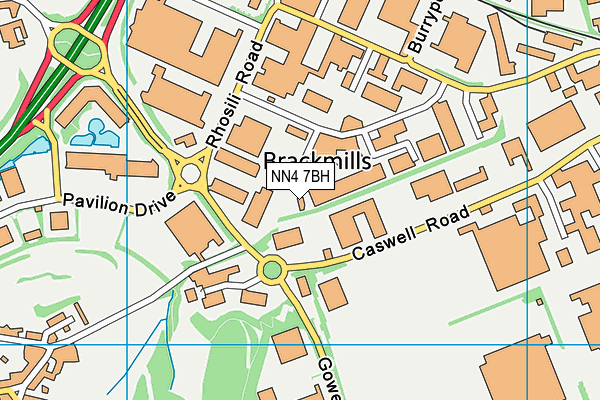 NN4 7BH map - OS VectorMap District (Ordnance Survey)