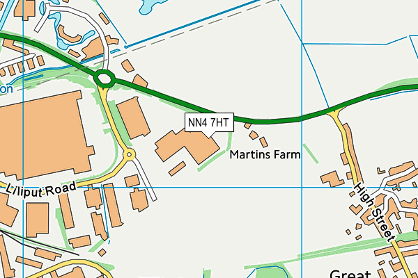 NN4 7HT map - OS VectorMap District (Ordnance Survey)