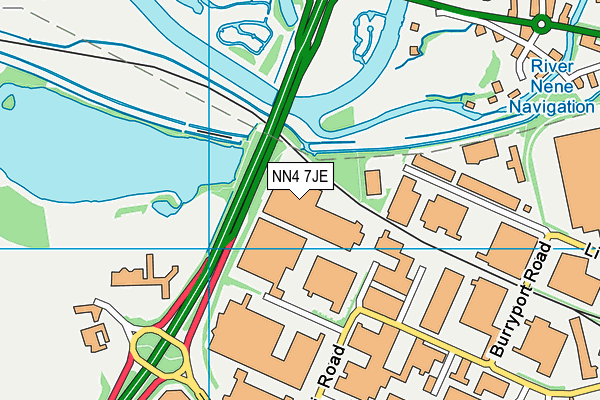 NN4 7JE map - OS VectorMap District (Ordnance Survey)