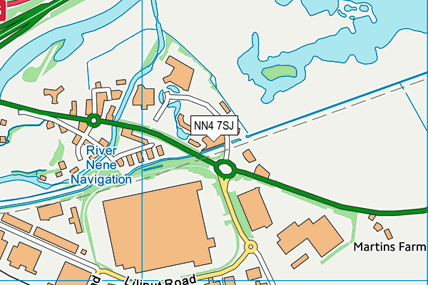 NN4 7SJ map - OS VectorMap District (Ordnance Survey)
