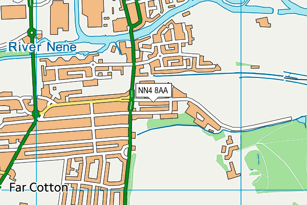 NN4 8AA map - OS VectorMap District (Ordnance Survey)