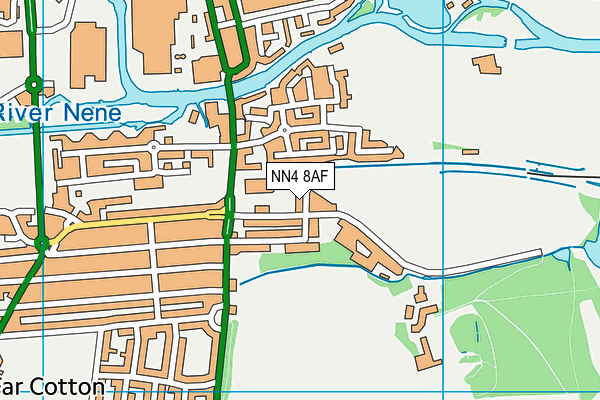 NN4 8AF map - OS VectorMap District (Ordnance Survey)
