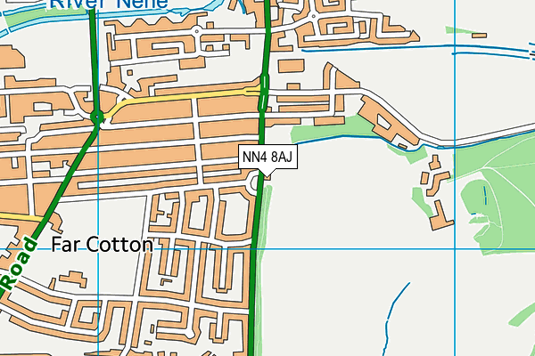 NN4 8AJ map - OS VectorMap District (Ordnance Survey)