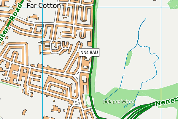 NN4 8AU map - OS VectorMap District (Ordnance Survey)