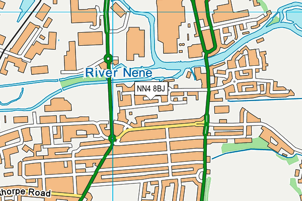 NN4 8BJ map - OS VectorMap District (Ordnance Survey)