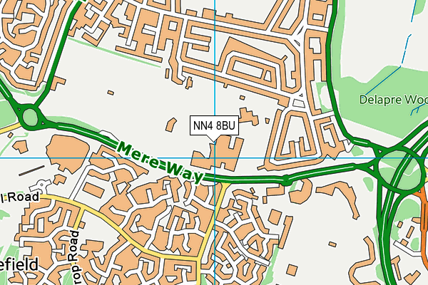 Abbeyfield School map (NN4 8BU) - OS VectorMap District (Ordnance Survey)