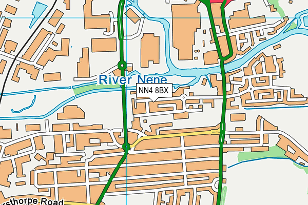NN4 8BX map - OS VectorMap District (Ordnance Survey)