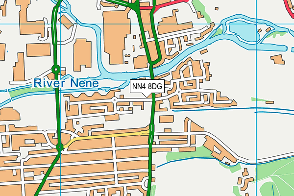 NN4 8DG map - OS VectorMap District (Ordnance Survey)