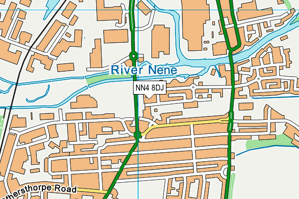 NN4 8DJ map - OS VectorMap District (Ordnance Survey)