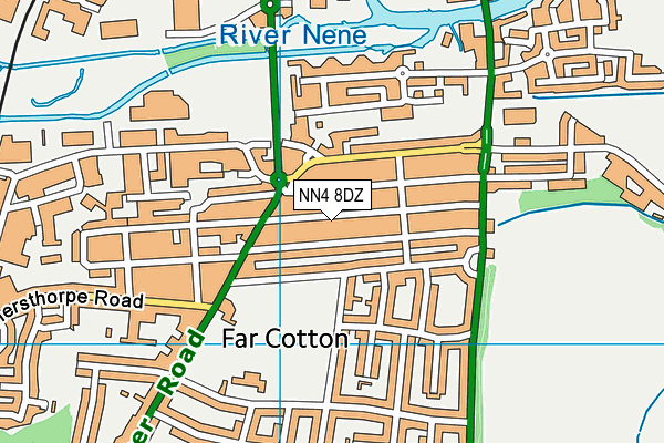 NN4 8DZ map - OS VectorMap District (Ordnance Survey)