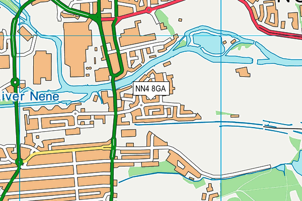 NN4 8GA map - OS VectorMap District (Ordnance Survey)