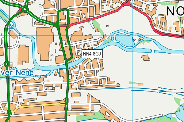NN4 8GJ map - OS VectorMap District (Ordnance Survey)