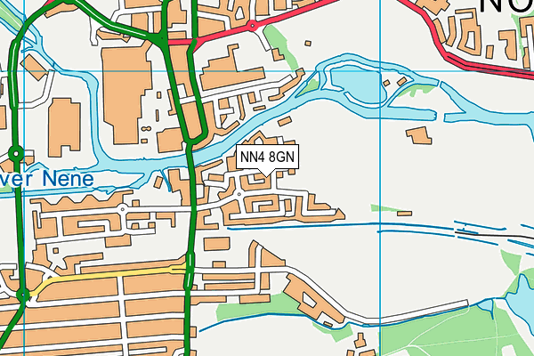 NN4 8GN map - OS VectorMap District (Ordnance Survey)