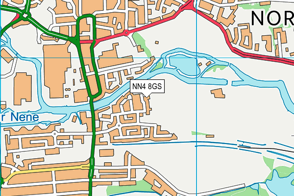 NN4 8GS map - OS VectorMap District (Ordnance Survey)