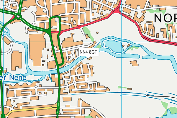 NN4 8GT map - OS VectorMap District (Ordnance Survey)