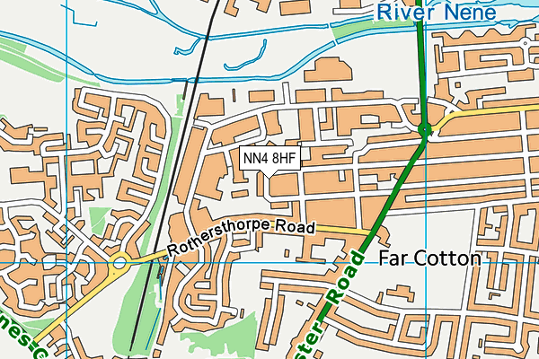 NN4 8HF map - OS VectorMap District (Ordnance Survey)