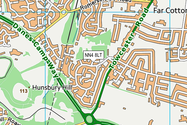 NN4 8LT map - OS VectorMap District (Ordnance Survey)