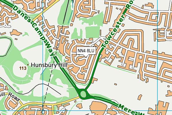 NN4 8LU map - OS VectorMap District (Ordnance Survey)