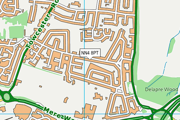 NN4 8PT map - OS VectorMap District (Ordnance Survey)