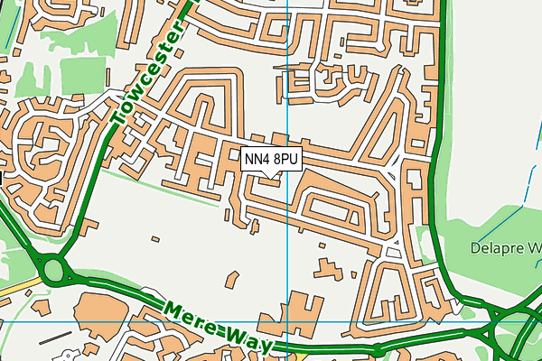 NN4 8PU map - OS VectorMap District (Ordnance Survey)
