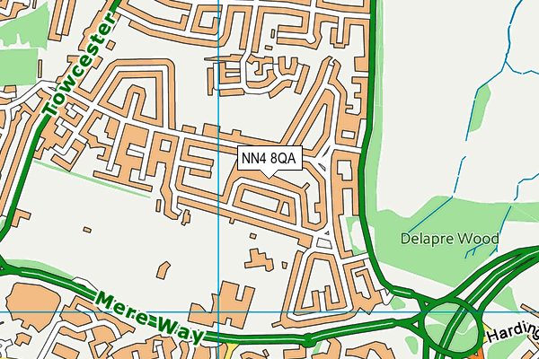 NN4 8QA map - OS VectorMap District (Ordnance Survey)