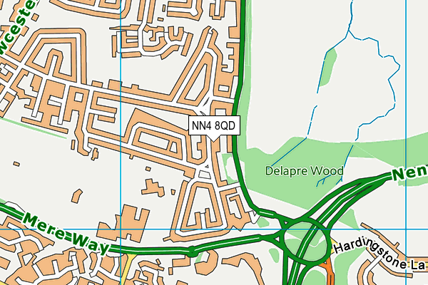 NN4 8QD map - OS VectorMap District (Ordnance Survey)