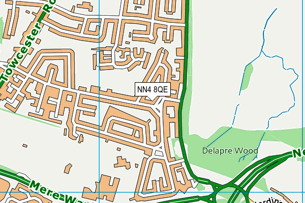 NN4 8QE map - OS VectorMap District (Ordnance Survey)