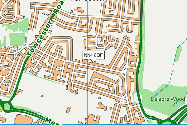 NN4 8QF map - OS VectorMap District (Ordnance Survey)