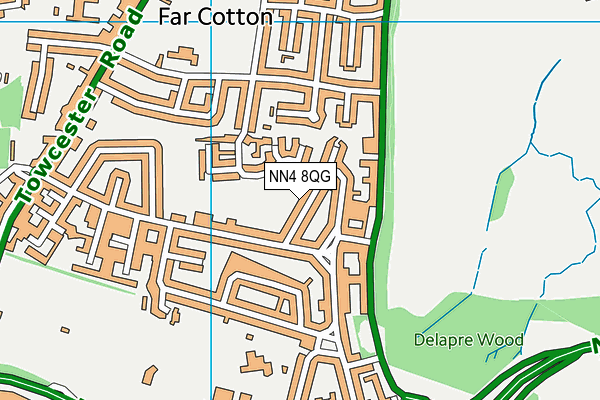 NN4 8QG map - OS VectorMap District (Ordnance Survey)
