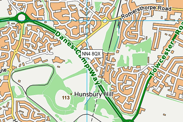 NN4 8QX map - OS VectorMap District (Ordnance Survey)