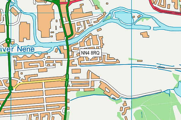 NN4 8RQ map - OS VectorMap District (Ordnance Survey)