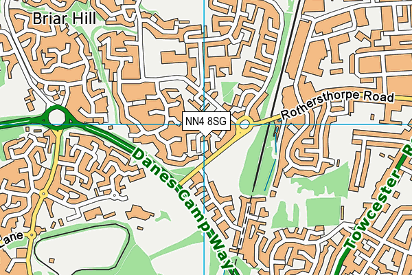 NN4 8SG map - OS VectorMap District (Ordnance Survey)